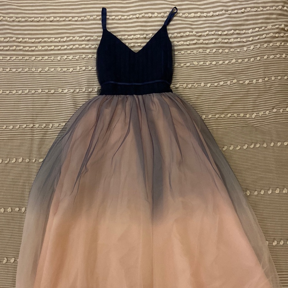 Ombré Tulle Midi Dress